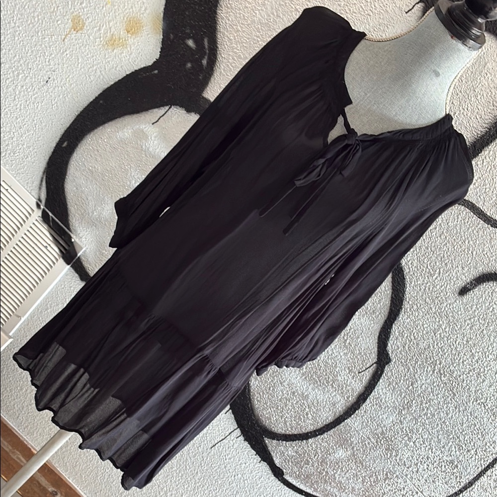 Chan Luu Black Sheer Blouse
